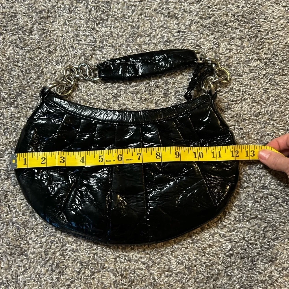 5/$25 Nine West NWOT adorable black and silver shoulder purse - Picture 5 of 7